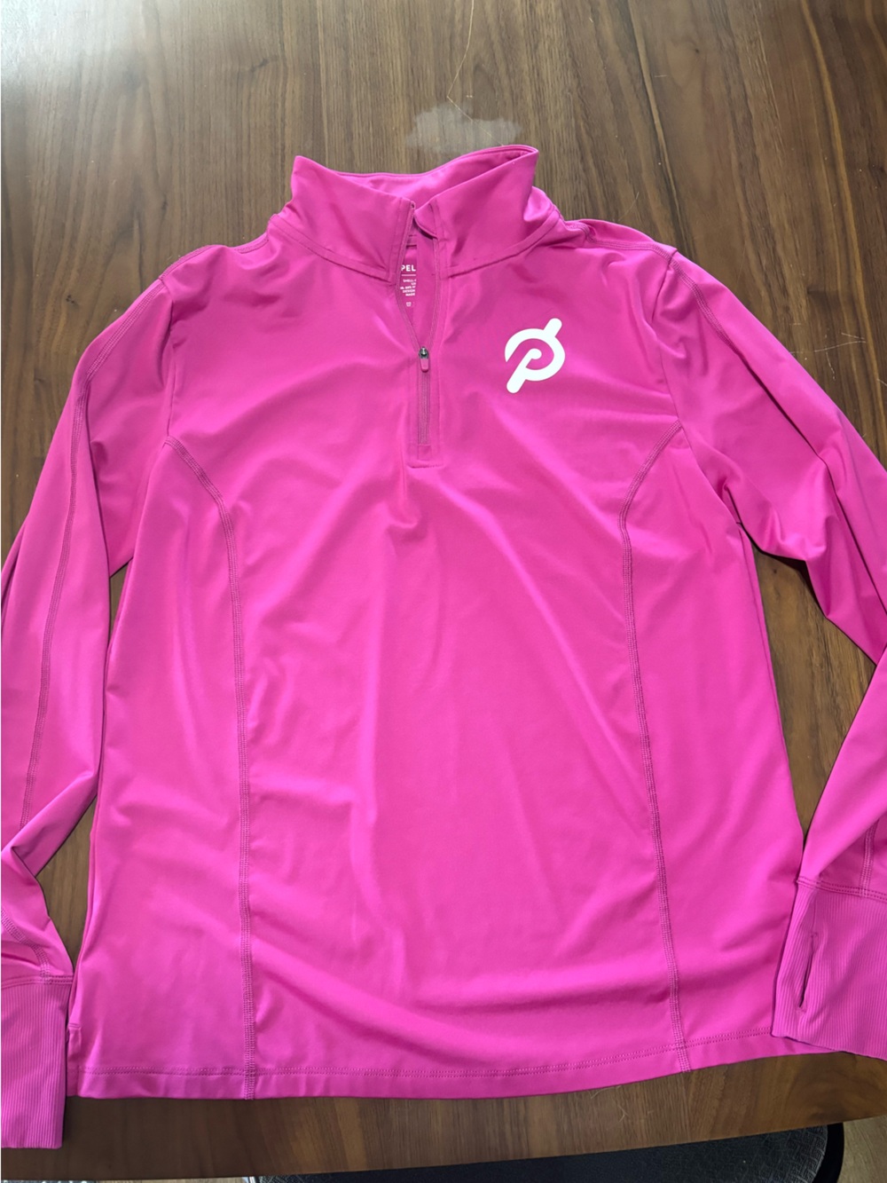 Peloton Bright Pink Quarter-Zip Performance Top